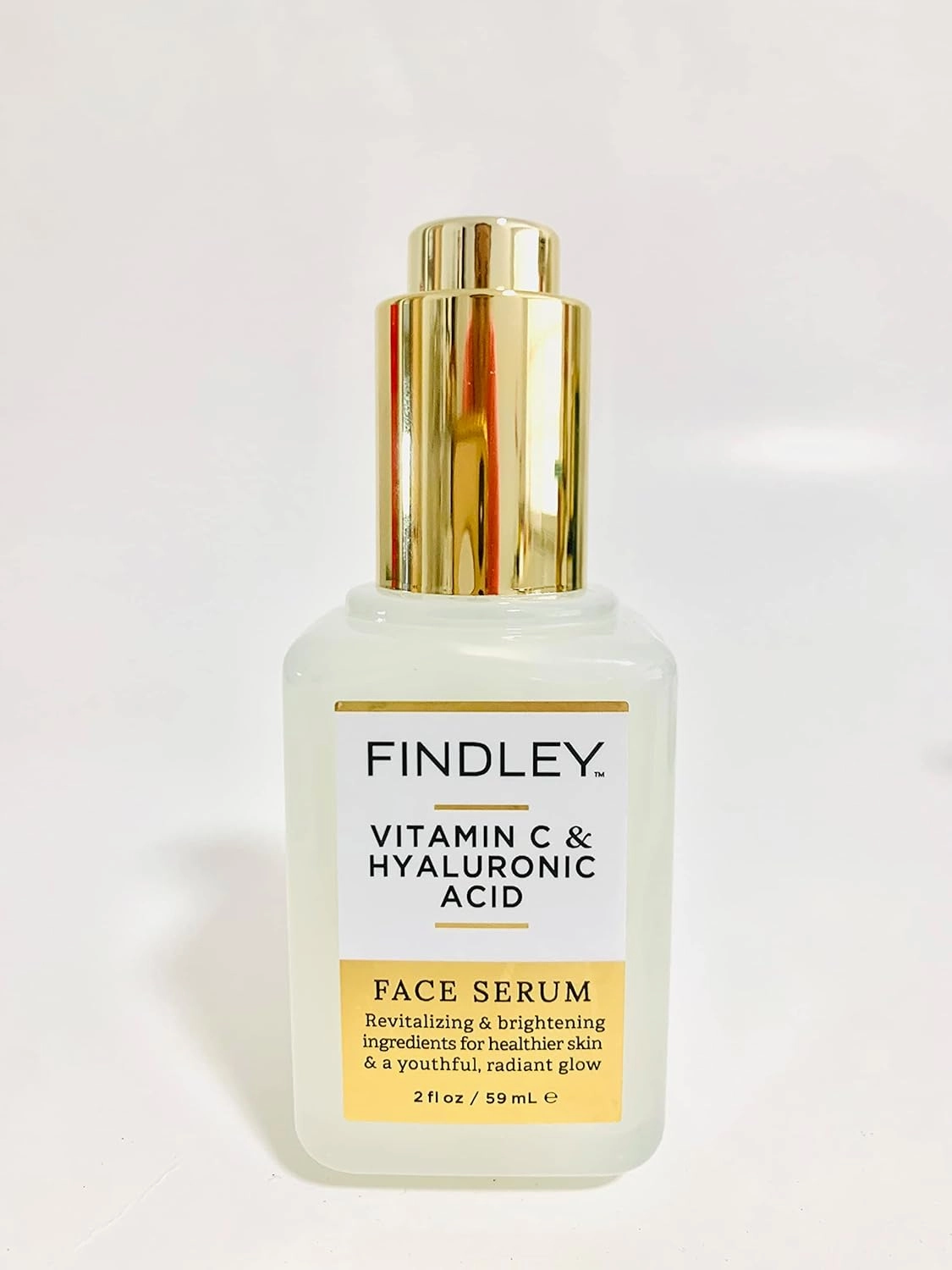 Face Serum FINDLEY Vitamin C and Hyaluronic Acid Face Serum, 2 FLOZ, No box.