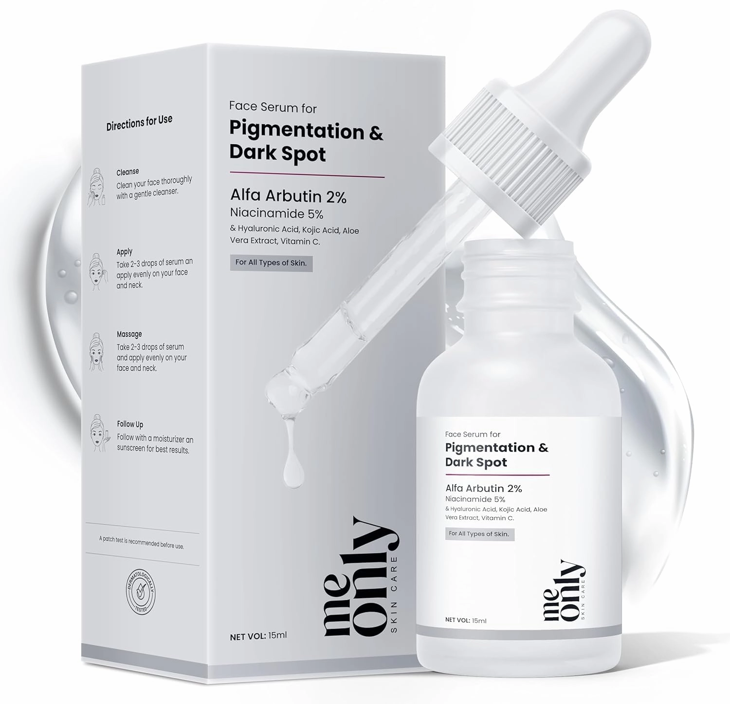 Face Serum For Dark Spot & Pigmentation | 10% Vitamin C, 5% Niacinamide & 2% Alpha Arbutin | Brightening & Even Tone | Oil-Free, Lightweight | 15Ml