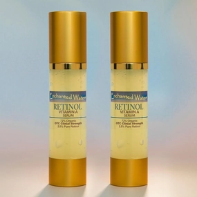 Face Serum with Hyaluronic Acid, Vitamin E & Organic Ingredients – Anti-Aging Treatment for Wrinkles, Fine Lines, Acne & Dark Spots – Hydrating Night Serum for Glowing Skin – 8 oz