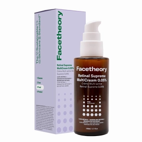 facetheory Retinal Supreme MultiCream 0.05% (Unscented) - Brightening, Firming & Plumping Overnight Anti Aging Face Cream, Serum & Moisturizer in One - Hybrid Anti Wrinkle Cream & Serum (50ml)