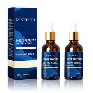 Facial Serum, Liquid Solution Anti Aging Serum, Anti-Aging Firming Facial, Boosts Skin Collagen Production, Diminishes Fine Lines & Wrinkles 1.05 Fl Oz (Pack of 2)