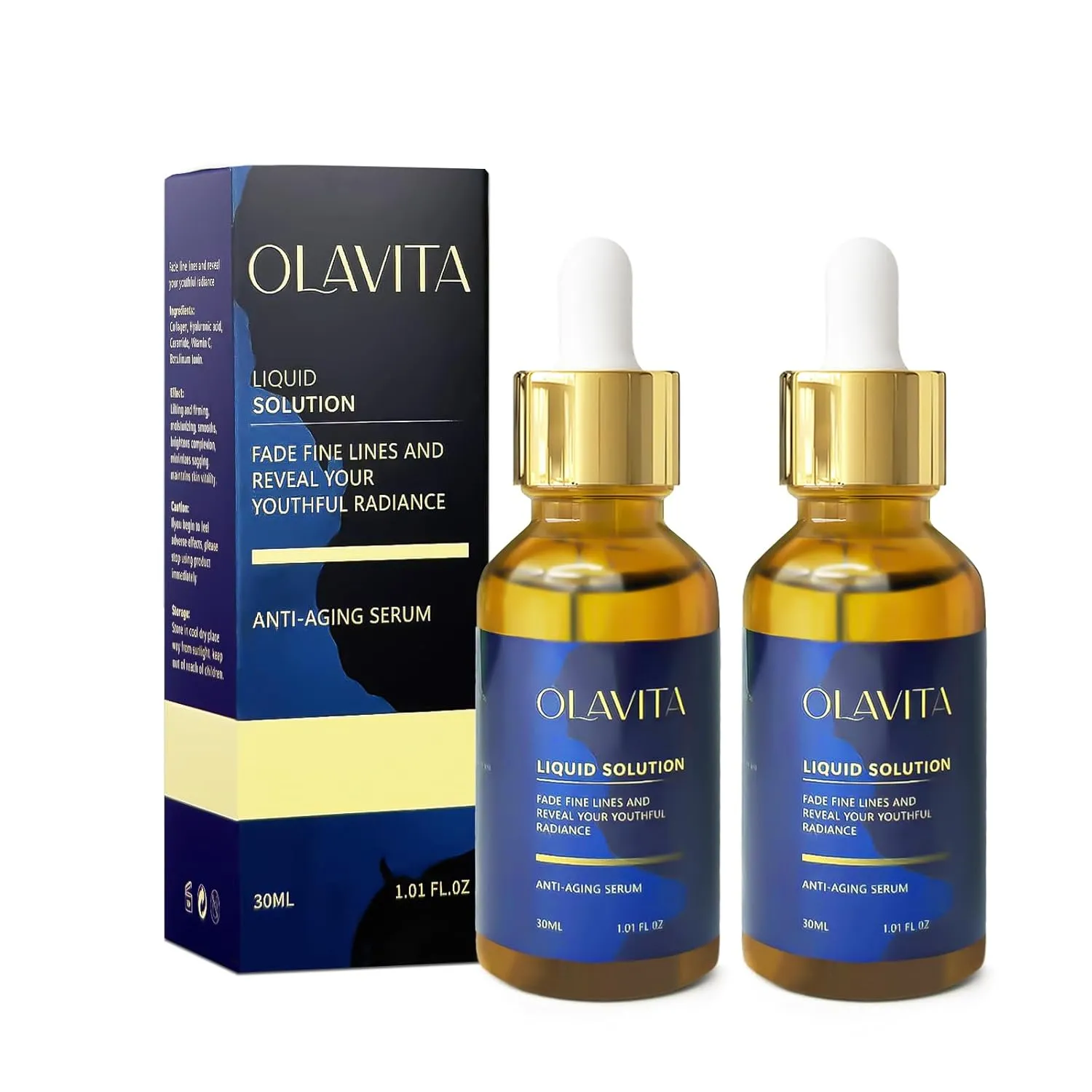 Facial Serum, Vitamin C & E Serum, Anti-Aging Firming Facial, Boosts Skin Collagen Production, Diminishes Fine Lines & Wrinkles for a Youthful Glow (2PCS)
