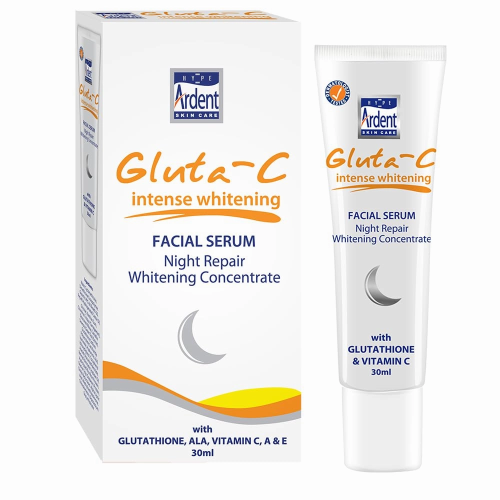 Facial Night Repair Serum, Hydrating Lightweight Non Greasy Skincare with Vitamin C and Shea Butter - 30ml