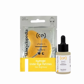 Facial Serum Treatment Set, 1 Vitamin C Face Serum  1 Hydrogel Eye Patch, Brightener, Reduces Dark Spots, Boosts Natural Collagen, Improves Skin Texture, Oil Control, Deep Hydration.