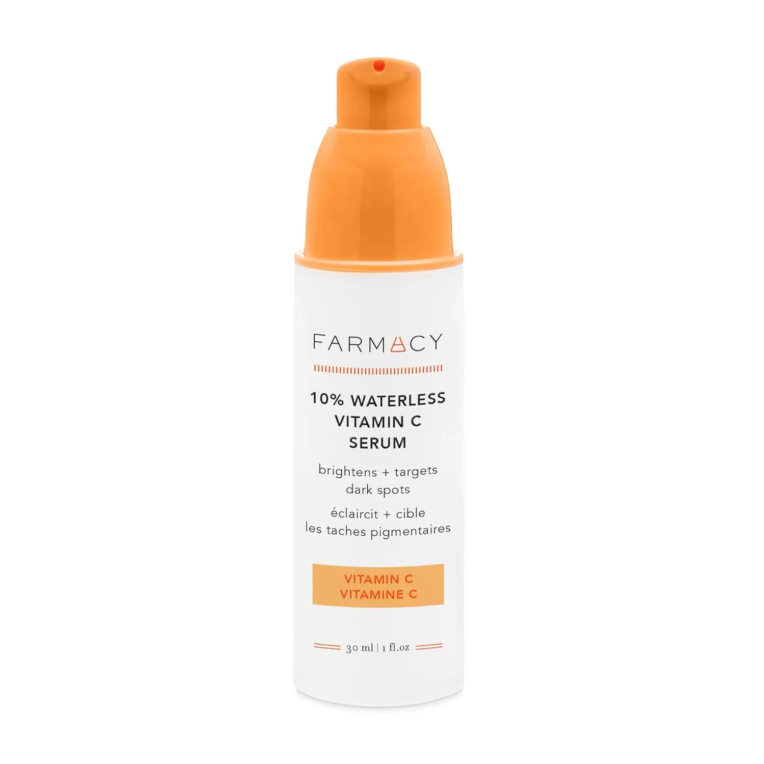 Farmacy 10% Vitamin C Face Serum - Waterless Vitamin C Skin Care Serum to Brighten, Firm   Smooth Skin Texture - Enriched with Upcycled Tangerine Peel to Boost Skin's Moisture   Radiance (30ml)