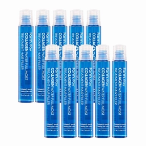 FARMSTAY Collagen Water Full Moist Treatment Hair Filler - Hydrating Haircare Product - Serum with Keratin and Hydrolyzed Collagen - 10 pc