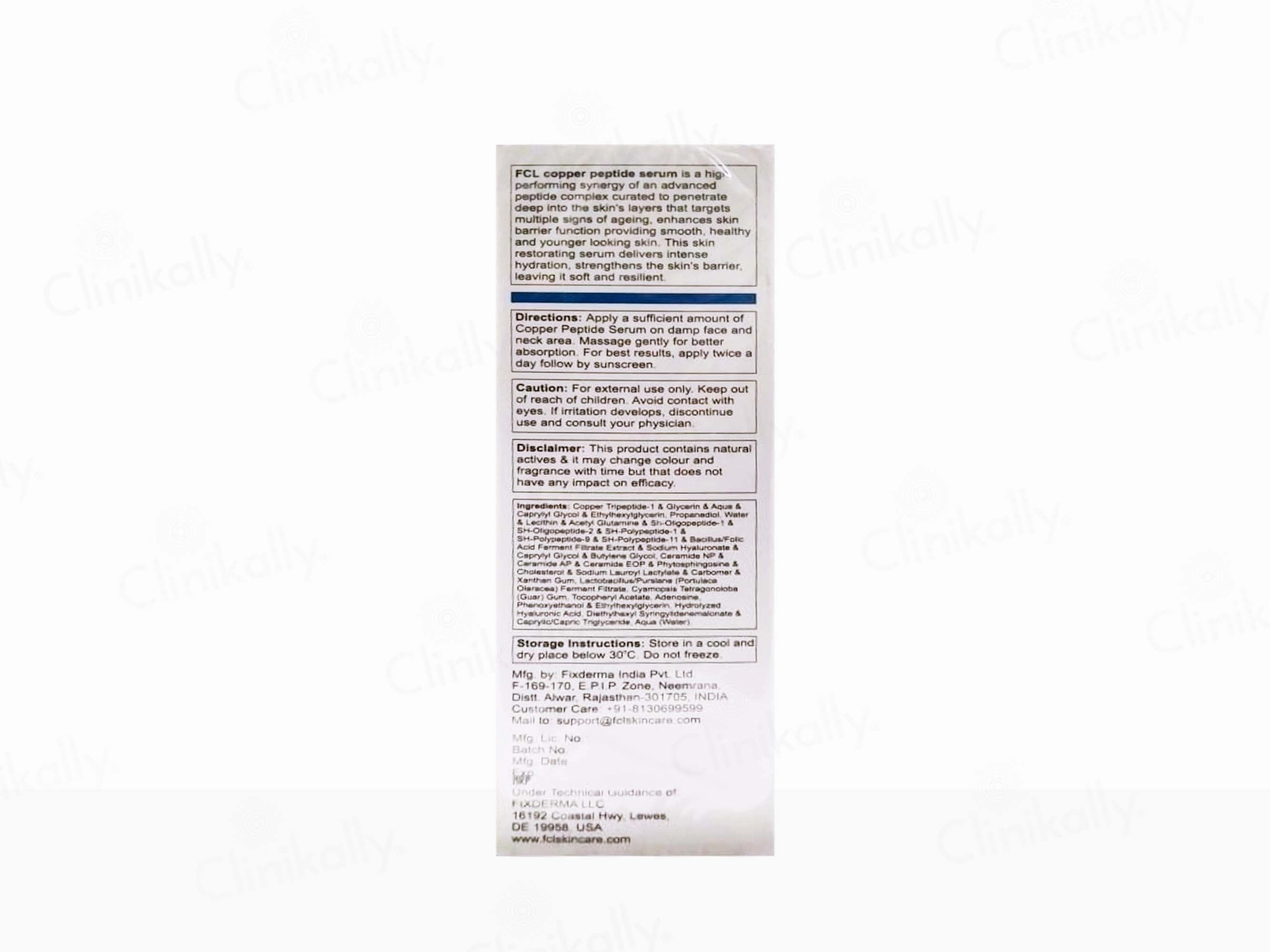 FCL Copper Peptide Serum