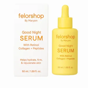 Felor Shop Good Night Collagen Serum with Retinol & Peptides | Anti-Aging Night Treatment | 50ml
