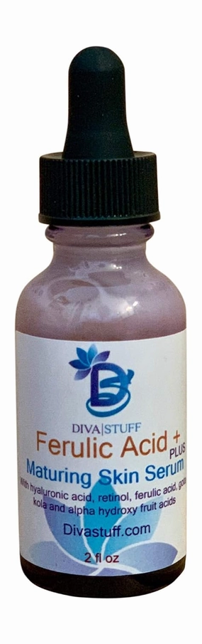 Ferulic Acid Plus, Maturing Skin Serum With Gota Kola, Ferulic Acid, Hyaluronic Acid and More, By Diva Stuff