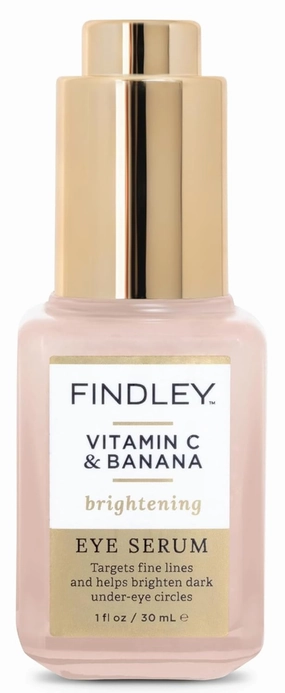 Findley Vitamin C & Banana Brightening Eye Serum – Targets Fine Lines & Dark Circles, Hydrating & Nourishing Formula, Anti-Aging (1 Fl Oz)