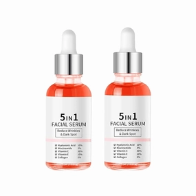 Finones Skin Vitamin Serum, Finones Full Face and Body Serum, 5 in 1 Anti Wrinkle Firming Oil, Nourishing and Hydrating, Reduce Fine Lines (2Pcs)
