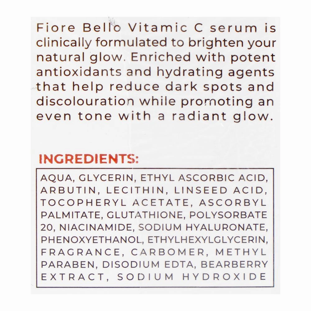 Fiore Bello Brightening Vitamin C Serum, 30ml