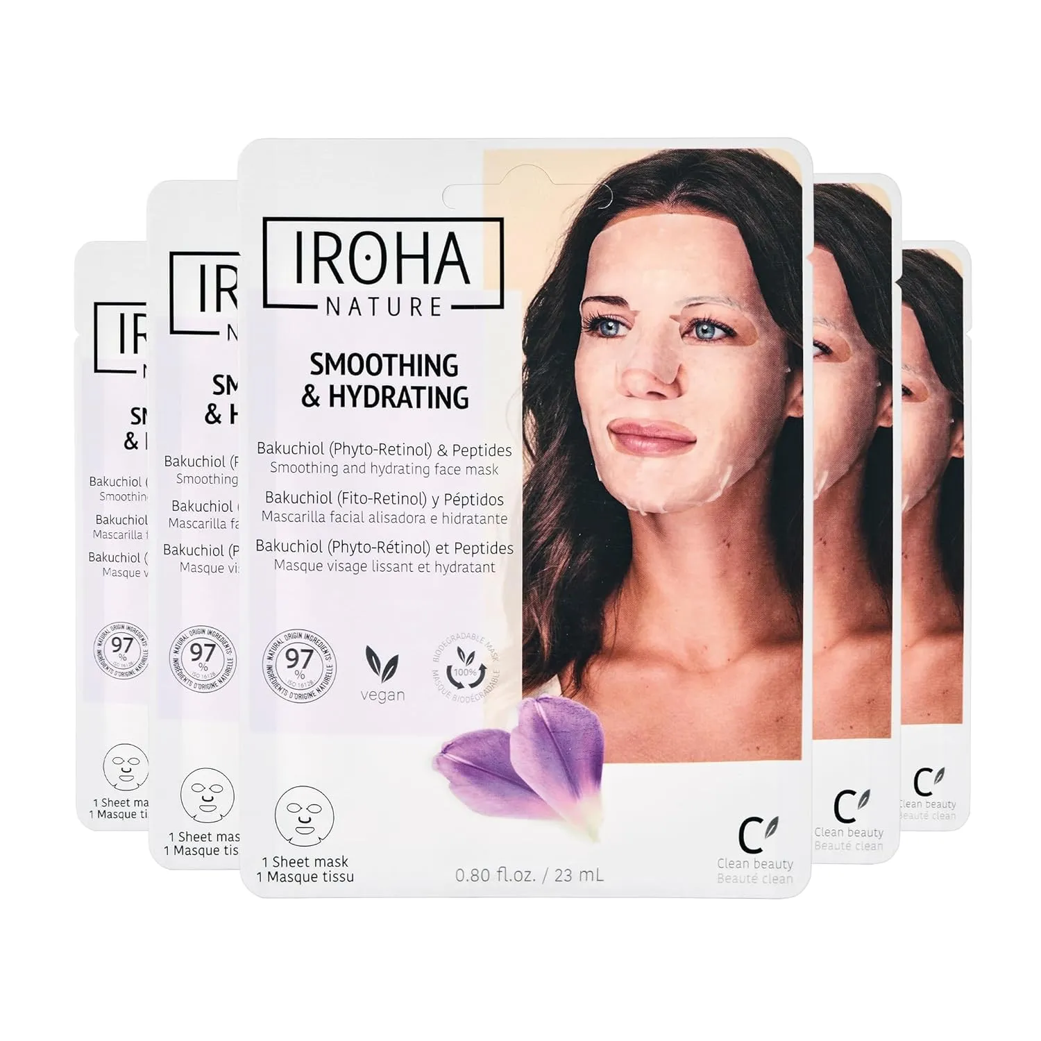 Firming & Anti-Aging Tissue Face Mask with Phyto Retinol (Bakuchiol) & Peptides (Pack of 5) | Improves Firmness & Elasticity | Results in 15 Minutes | Cruelty-Free