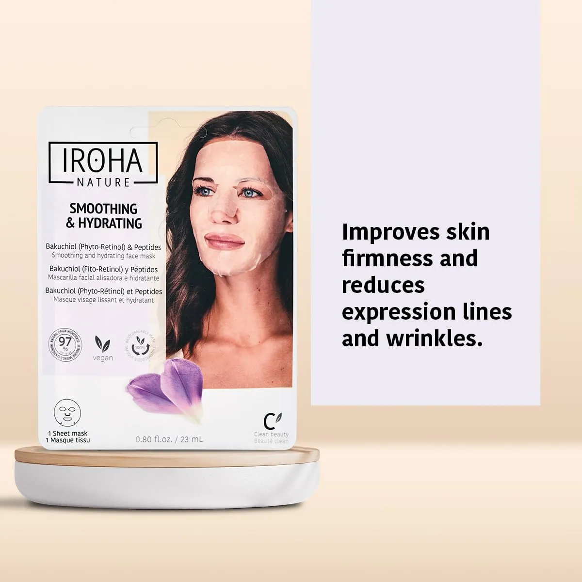 Firming & Anti-Aging Tissue Face Mask with Phyto Retinol (Bakuchiol) & Peptides (Pack of 5) | Improves Firmness & Elasticity | Results in 15 Minutes | Cruelty-Free