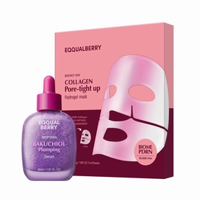 Firming & Pore Care Duo – Bakuchiol Plumping Serum & Collagen Pore-Tight Up Mask | Retinol Alternative & Vegan PDRN for Elasticity, Pore Minimizing & Smooth Skin