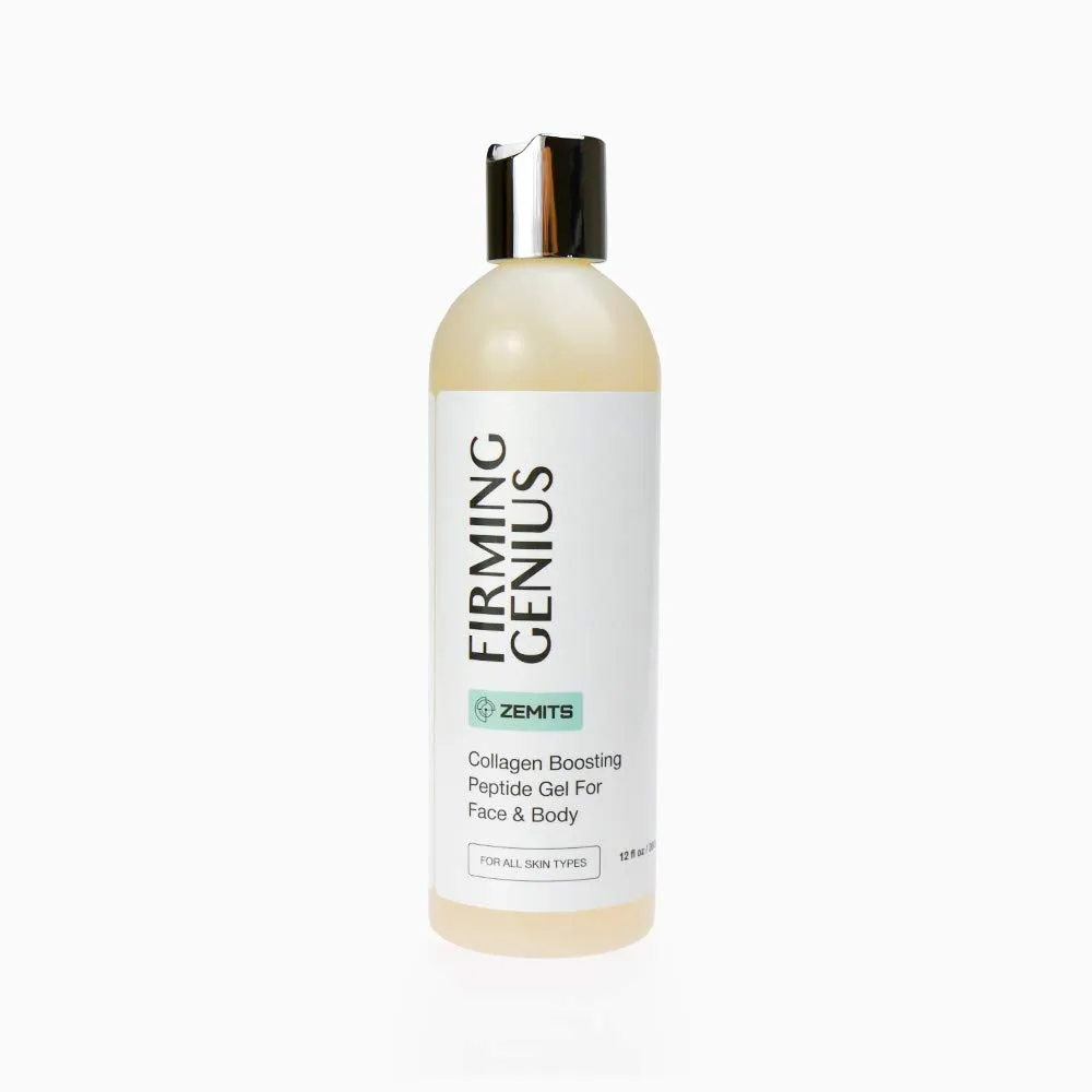 FirmingGenius | Conductive Gel - Collagen Boosting Peptide | Hyaluronic Acid, Hazelnut Oil, Sunflower Oil, Vitamin E | Facial & Body Treatments |12 fl oz