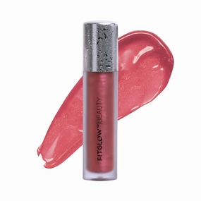 FITGLOW Beauty Lip Colour Serum | Hydrating Lip Gloss | Plumping Anti-Aging Lip Treatment | Natural Shine with Pomegranate Sterols & Collagen | Buildable Color for Dry Chapped Lips | Bloom - 10g