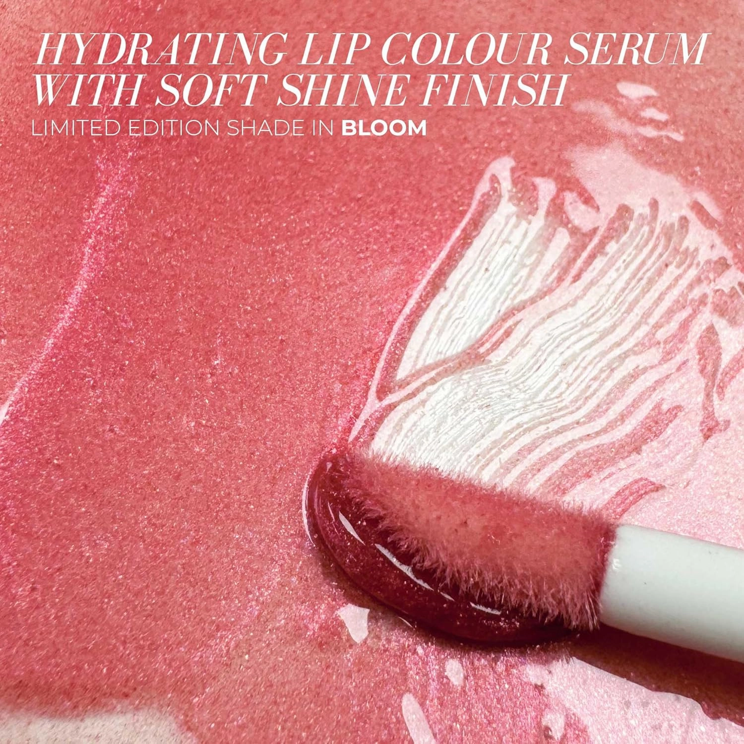 FITGLOW Beauty Lip Colour Serum | Hydrating Lip Gloss | Plumping Anti-Aging Lip Treatment | Natural Shine with Pomegranate Sterols & Collagen | Buildable Color for Dry Chapped Lips | Bloom - 10g