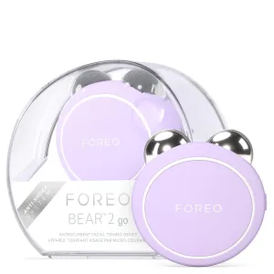 FOREO BEAR 2 go - Travel-friendly Toning Microcurrent Facial Device - For Fine Lines & Wrinkles - Anti Aging - Face Sculpting - Instant Full Face Lift - Firm & Contour - Compact Skin Care - Lavender