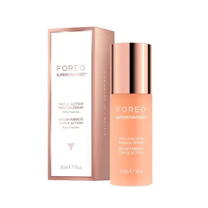 FOREO SUPERCHARGED Triple-Action Firming Serum - Conductive Gel - Hyaluronic Acid & Squalane - Intensely Hydrating Serum for Face - Vegan & Cruelty-free - All Skin Types - 1 fl. Oz