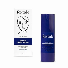 Fox'tale 0.15% Beginner Friendly Retinol Night Serum | Anti-Aging Night Cream | Reduces Fine Lines and Wrinkles