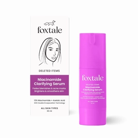 Fox*tale 12% Niacinamide Face Serum with Azelaic Acid for Oil Control & Brightening | Reduces Acne, Blemishes & Acne Marks | Brightens & Smoothens Skin | Face Serum for Women & Men | 30 ml