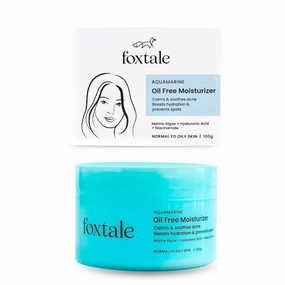 Foxe taly Oil-Free Gel Moisturizer for Face | Hyaluronic Acid, Niacinamide, Betaine, Marine Algae| Boosts Hydration, Brightens Skin, Soothes Acne |
