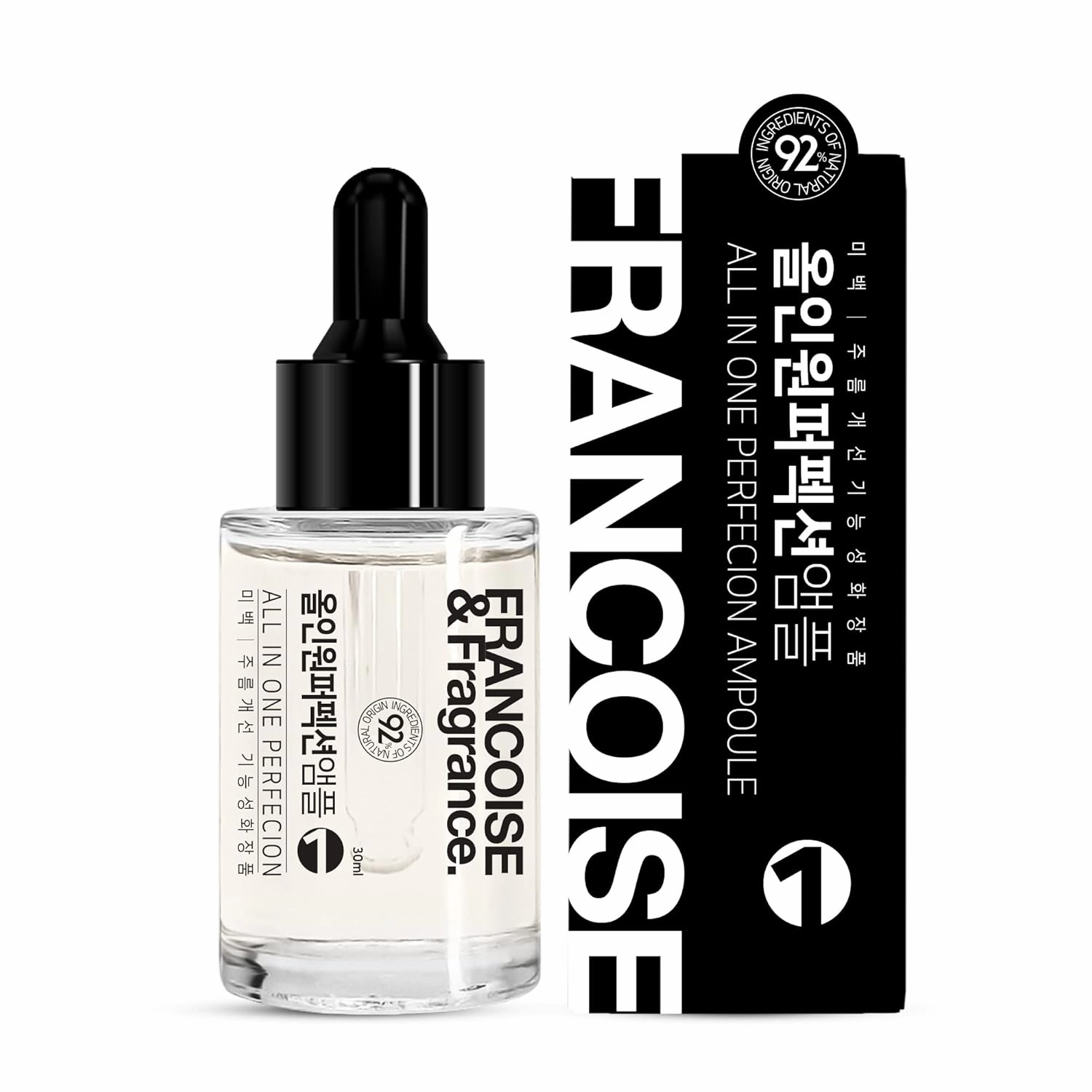 Francoise Select Personalized Ampoule Total Solution Skin care natural ingredients truly natural cosmetic K-beauty for Skin brilliant tone up, wrinkle improvement, skin soothing, moisturizing (All-in-one Perfecion Ampoule 1fl oz)