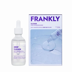 FRANKLY Closer Pore Care Duo – Pore Minimizing Serum   10 Semi-Gel Sheet Masks for Firm, Glass Skin | Collagen, Peptides & Vegan Skincare | Korean Beauty Routine