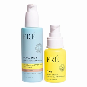 FRE Vitamin C Serum & Mineral Sunscreen SPF 30, C ME & GLOW ME