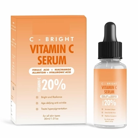 G'LOW, Q Vitamin C Face Serum- 20% Vitamin C Serum for Face with Niacinamide & Hyaluronic Acid to Help Even Skin Tone & Brighten Complexion- Vit C for Glowing Skin- For All - 1 FL OZ