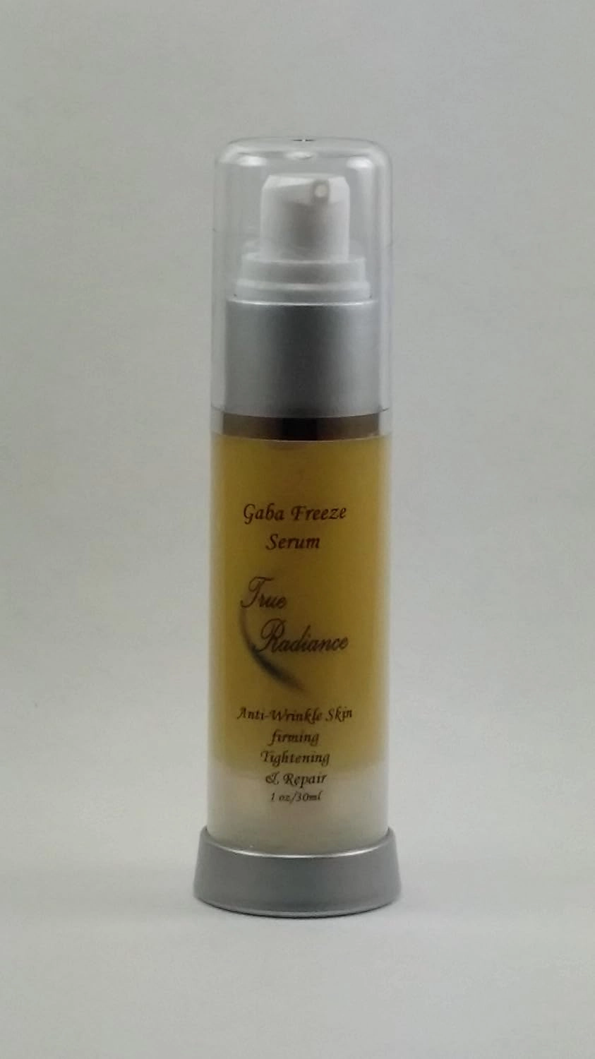 Gaba Freeze 24/7 Serum for Skin tightening, firming and sagging prevention. Also has 17% GABA (Gamma Amino Butryic Acid) causes Crease Release, Hyaluronic acid 10%, Pepha-Tight, Dmae, Co enzyme Q10, Alpha Lipoic Acid PARABEN FREE. 1 oz/30ml.