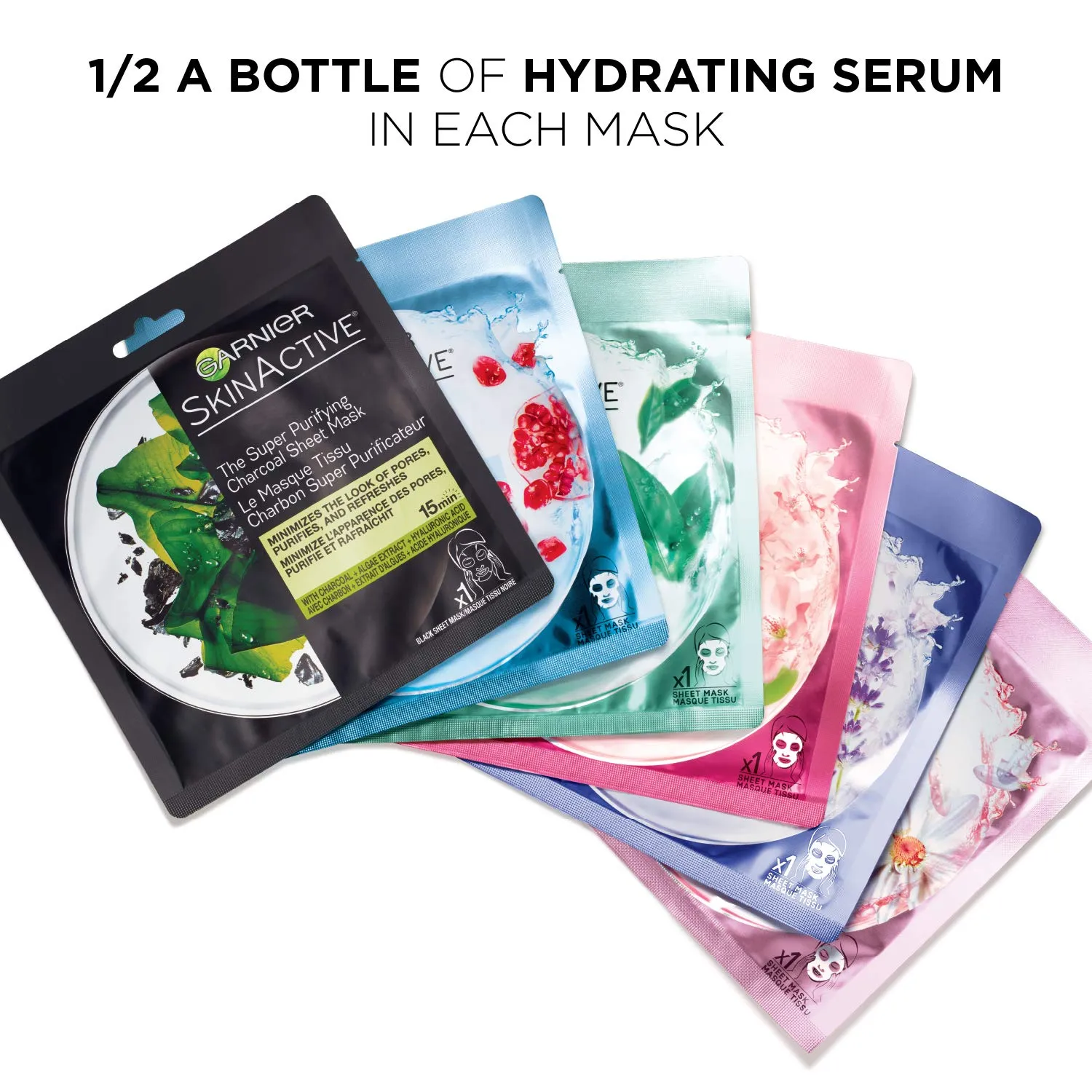 Garnier SkinActive Moisture Bomb The Super Hydrating Sheet Mask - Soothing, The Super Soothing Hydrating, 6.0 Count