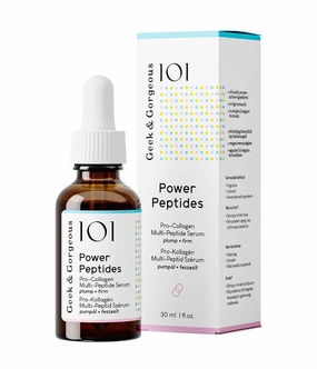 Geek & Gorgeous – Power Peptides – Milky Serum with Multi-Peptides – For Smoother, Firmer-Looking Skin and Improved Elasticity – Suitable for All Skin Types – 1 oz