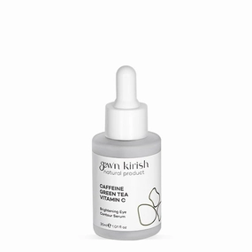 GEW'N KIRISH Dark Circles Under Eye Treatment – Puffiness, and Fine Lines Natural Caffeine Green Tea Vitamin C Brightening Eye Contour Serum / 30 ml (1.01 fl oz)