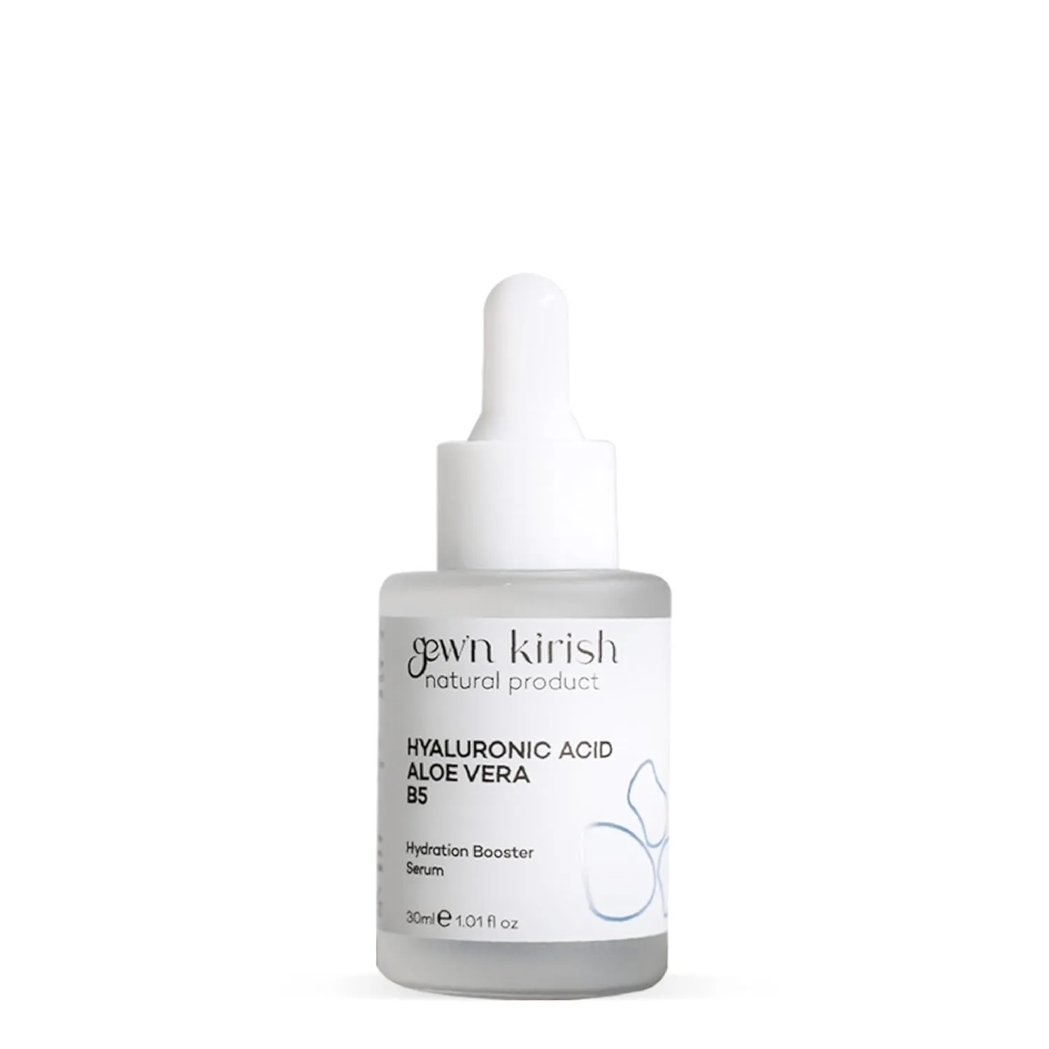 Gew’n Kirish Hyaluronic Acid   Aloe Vera   Vitamin B5 Hydration Booster Serum - Deep Moisture, Skin Soothing, 30 ml (1.01 fl oz)