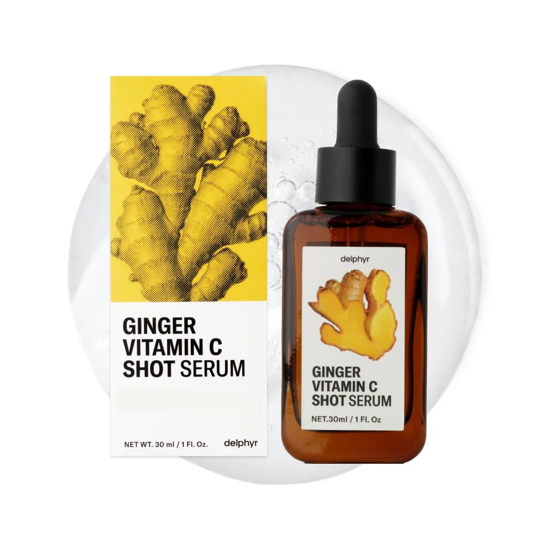 Ginger Vitamin C Shot Serum | Daily brightening serum with Ginger Extract & Vitamin C | Targets dark spots and dullness | Korean vegan skincare for all skin types