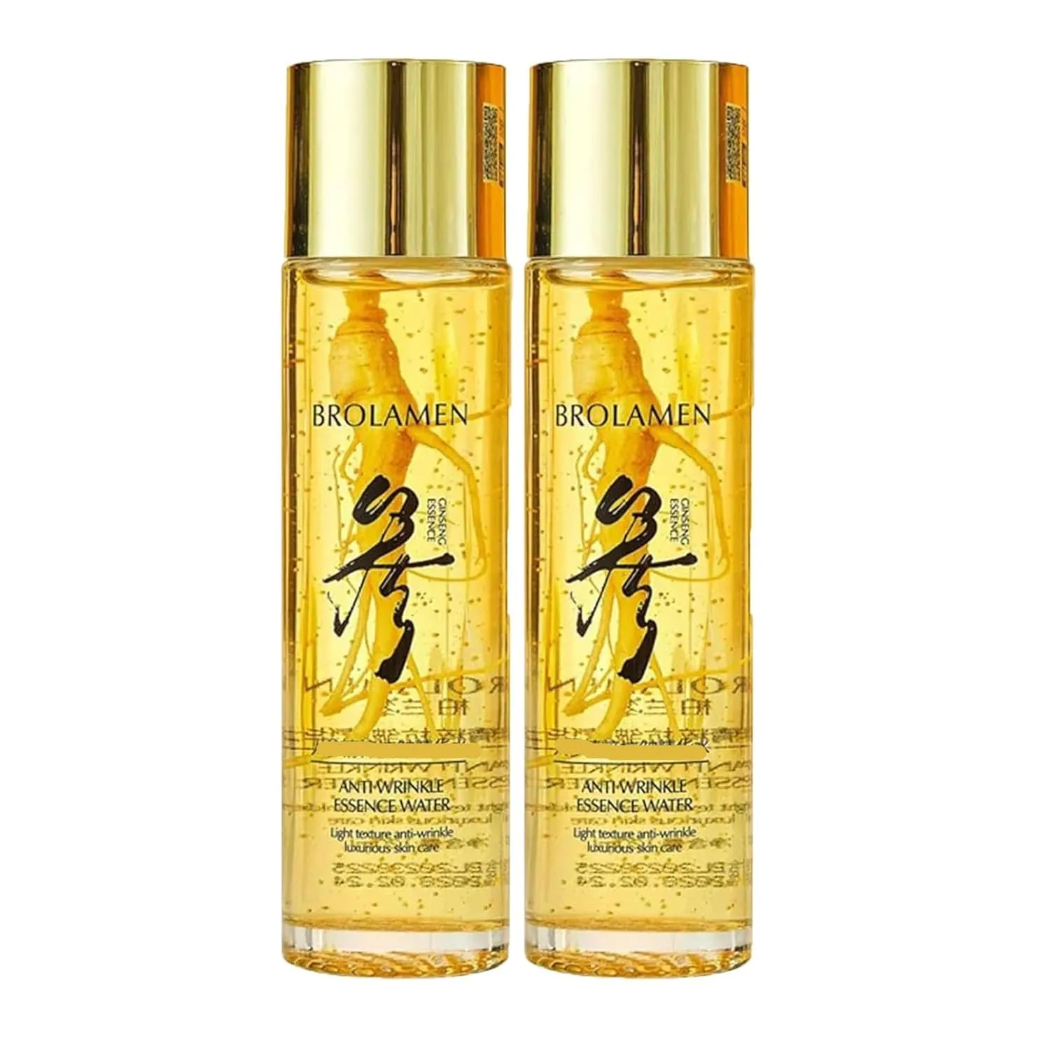 Ginseng Gold Polypeptide Anti-Aging Essence, Ginseng Extract Anti Wrinkle Essence Water Firms sagging skin and softens fine lines, Luxurious ginseng facial anti-wrinkle essence (2pcs)