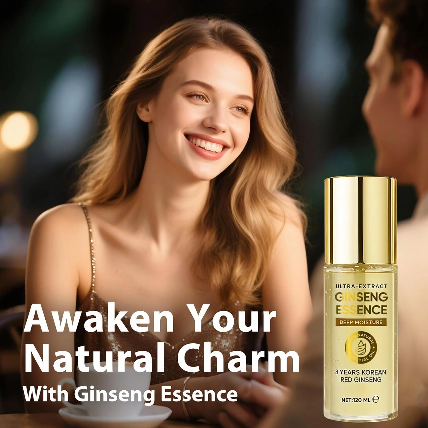 Ginseng Anti-Aging Hydrating Essence Water, Ginseng Essence Anti Wrinkle Essence, Deep Moisture & Anti-Aging Serums for All Skin Types
