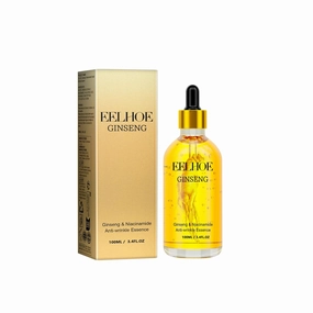Ginseng Serum, EELHOE Ginseng Facial Essence, Ginseng Anti Wrinkle Serum, Ginseng Polypeptide Anti-Ageing Essence, Tighten Moisturizing Smooth Skin Reduce Fine Lines (2PC)