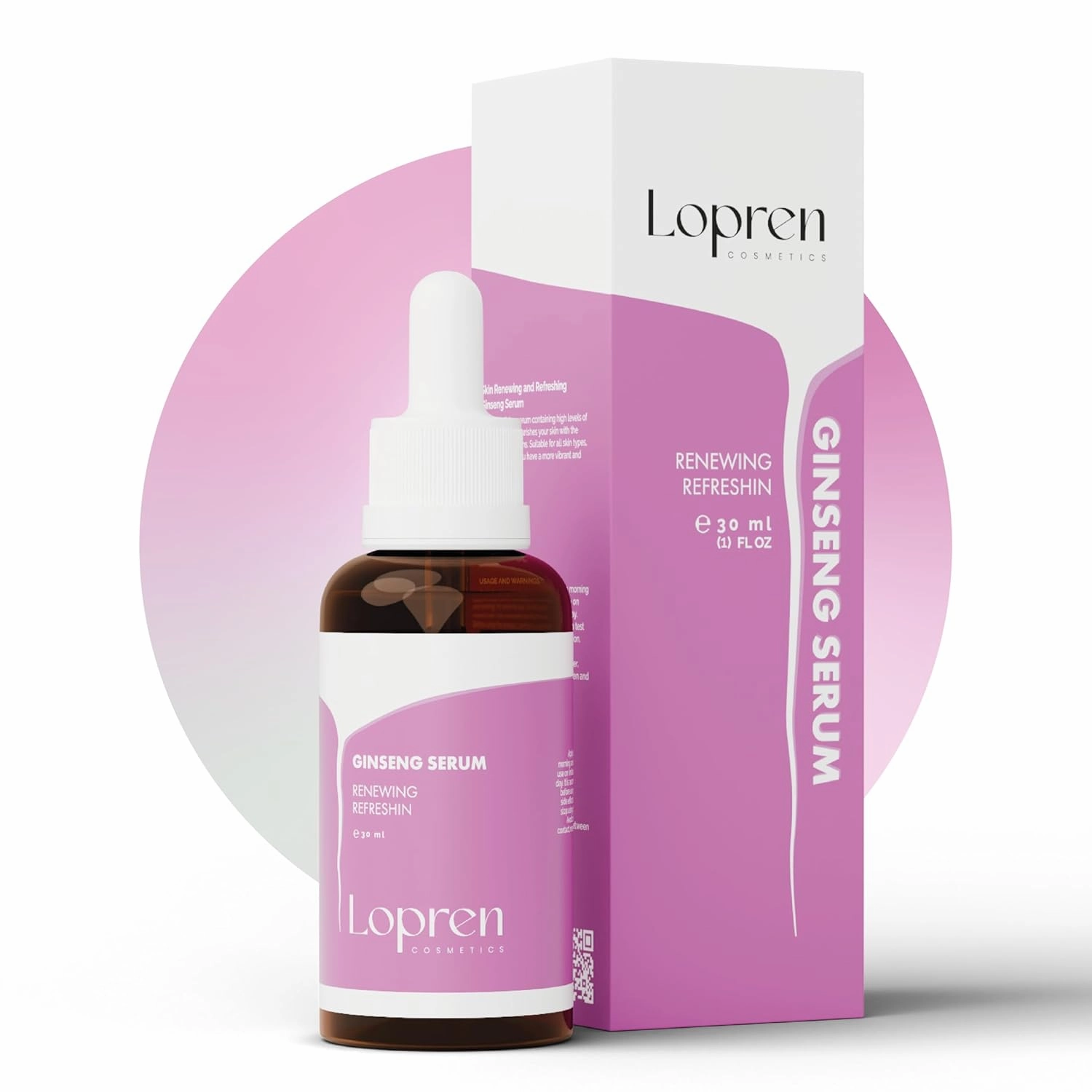 Ginseng Serum, Skin Renewing & Hydrating Facial Serum, High-Potency Ginseng & Peptides for Anti-Aging, Wrinkle Care & Skin Radiance, Paraben-Free & Fragrance-Free, 30ml