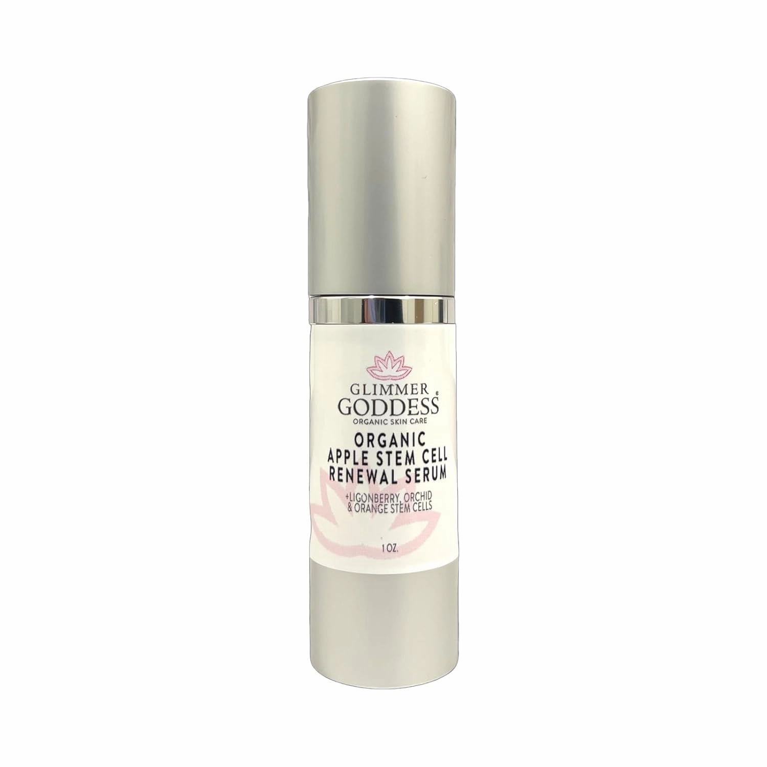 Glimmer Goddess Organic Skin Serum with Apple Stem Cells, Anti-Aging Serum for Face, Hydration & Wrinkle Defense 1oz.