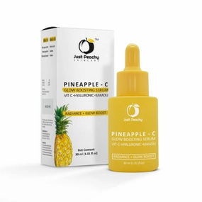 Glovy Pineapple-C Glow Boosting Serum With Vitamin C, Hyaluronic And Kakadu I Non Irritating I Reduces Pigmentation | For Dull Uneven Skin | Face Serum 30 Ml