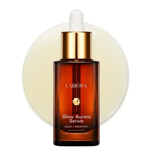 Glow Aurora Serum for Face - Lutein, Niacinamide & Hyaluronic Acid for Radiant, Hydrated Skin, Lightweight & Non-Greasy Daily K-Beauty Facial Skincare (1.01 fl. oz/30ml)