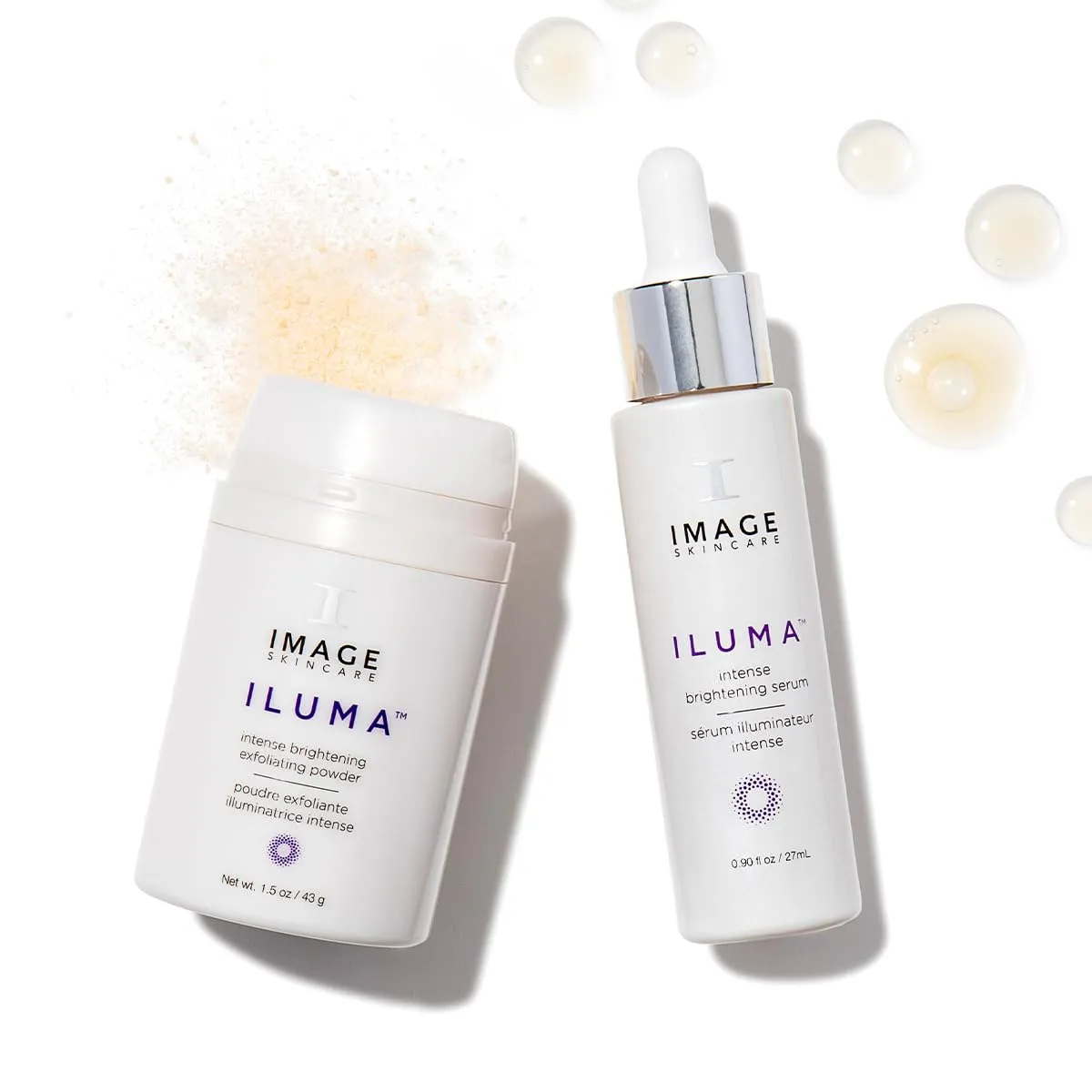 Glow Getter Power Duo, ILUMA Intense Brightening Exfoliating Powder with ILUMA Intense Brightening Serum, Brightens and Exfoliates Skin, by IMAGE Skincare