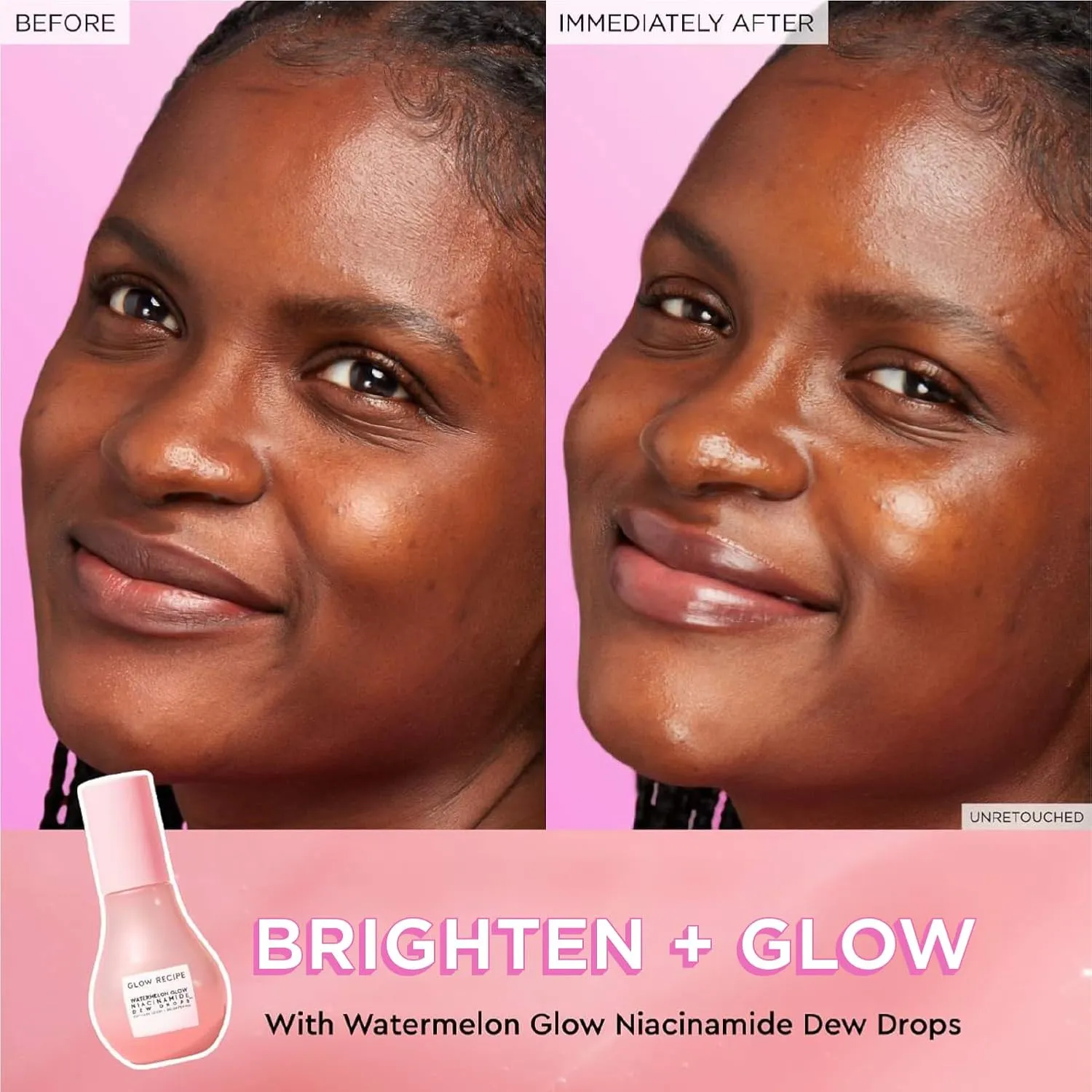 Glow Recipe Niacinamide Dew Drops Face Serum - Hydrating Korean Skincare & Illuminating Makeup Primer for Dewy, Glass Skin - Hyaluronic Acid Serum for Brightening, Plumping & Highlighting (40ml)