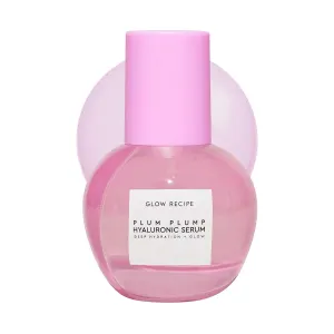 Glow Recipe Plum Plumping & Hydrating Hyaluronic Acid Korean Skin Care Serum - Antioxidant Anti Aging Face Serum   Vitamin B5 for Lasting Skin Barrier Repair & Firming Lines & Wrinkles - Vegan, 30ml