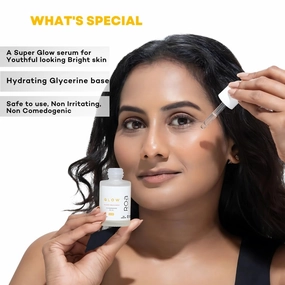 GLOW face serum for Dark spots and open pores reduction with 2% Alpha Arbutin 2% Niacinamide and 3% Hyaluronic acid | Advanced Dark spot correcting glow serum for Men and women (30ml)