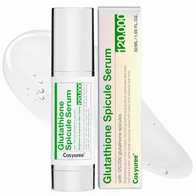 Glutathione Spicule Serum | 120,000 Micro Spicules for Glass Skin, Radiance Booster | Collagen, Probiotics, Antioxidants, Cica Heartleaf Lightweight Anti-Aging Korean Skincare Serum (1.69 fl.oz.)