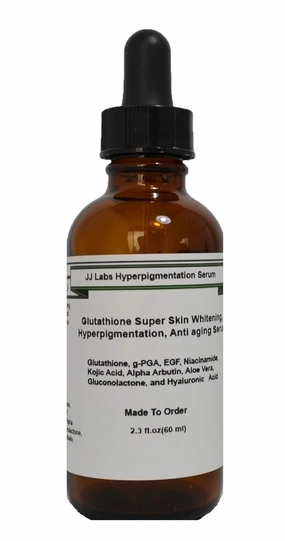 Glutathione Super Skin Brightening, Anti Aging Serum with Hyaluronic Acid (2.3oz).